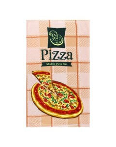 Кухонное полотенце махровое маленькое 30х50 см хлопок 100 для рук лица посуды Пицца Bravo