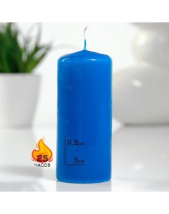 Свеча цилиндр 50х115 синяя Омский свечной