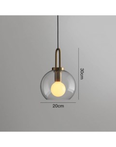 Светильник подвесной Gauss 30 см прозрачный Nobrand