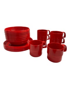 Набор одноразовой посуды Дачный пластик 6 шт Nobrand