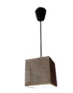Люстра Светильник потолочный подвесной серый квадратный декоративный для гостиной и лофт Beton_derevo_metal