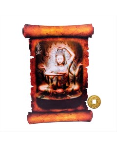 Картина объёмная Гуаньинь 42x29см монета Денежный талисман Elg