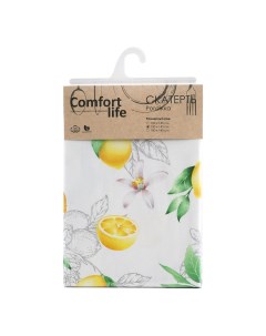 Скатерть Лимоны 150x145 см рогожка Comfort life