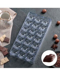 Форма для шоколада 28x14 см Губки 21 ячейка Konfinetta