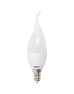 Лампа LED 10W E14 4500K свеча на ветру General