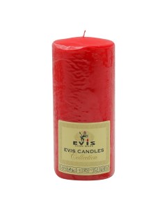 Свеча декоративная 6x12 см красная Evis