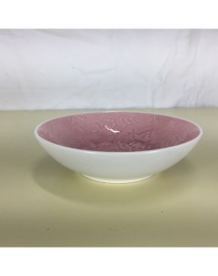 Салатник 17 см каменная керамика Индонезия цвет розовый Tongo