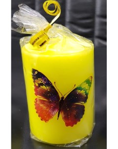 Свеча декоративная Бабочка малая желтая Evis