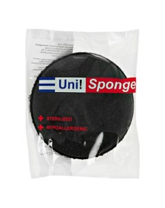 Губка круглая универсальная черная 1 шт Kitchen sponge