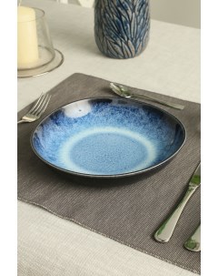 Тарелка суповая 22 см синий фаянс 7245862 Coincasa