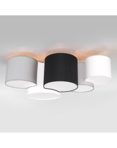 Потолочный светильник с 5 плафонами 4185 Mona Colour белый графит серый E27 Tk lighting