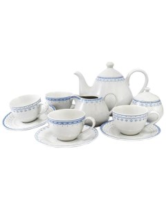 Чайный сервиз на 4 персоны 11 предметов Hyggelyne Голубые узоры 158497 Leander
