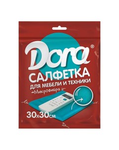 Салфетка для мебели и бытовой техники микрофибра 30 х 30 см Dora