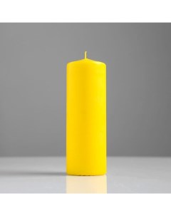 Свеча классическая 515 см желтая лакированная Богатство аромата