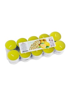 Набор чайных свечей ароматизированных в термоусадке Лимон 12 гр 20 штук 3 5 ч Омский свечной
