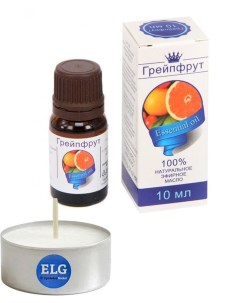 Масло для аромалампы ароматерапии Грейпфрут 10 мл свеча в гильзе Elg