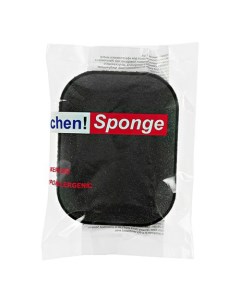 Губка овальная универсальная черная 1 шт Kitchen sponge
