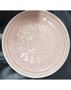 Тарелка десертная Королевская 19 5 см каменная керамика Индонезия цвет розовый Tongo