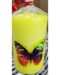 Свеча декоративная Бабочка желтая Evis