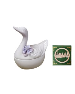 Шкатулка Лебедь h 11см d 9 см сувенирное украшение Elg