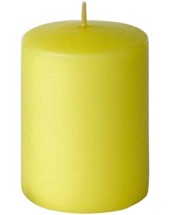 Свеча декоративная цилиндрическая 8 х 6 х 6 см желтая Evis