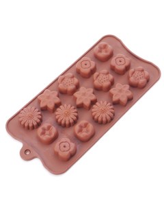 Силиконовая форма для шоколада карамели и желе Полевые цветы 15 ячеек Markethot
