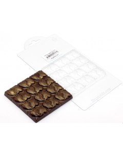 Форма для шоколада пластиковая двойные сердечки 10см 10см Anymolds