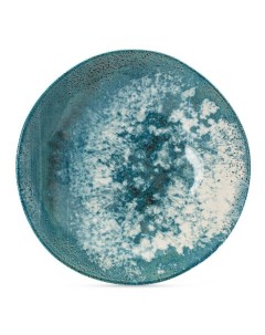 Тарелка для супа Stone Turquoise 22 см синяя Fioretta