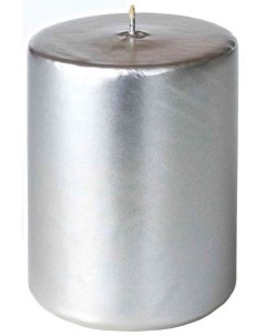 Свеча декоративная цилиндрическая 8 х 6 х 6 см серебристая Evis
