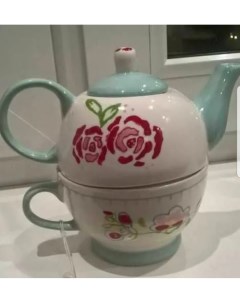 Набор для чая 2 в1 чайник кружка керамика Flando
