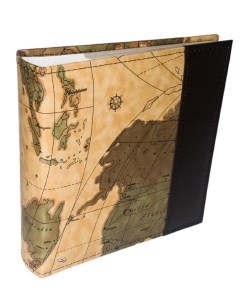 Фотоальбом Историческая карта на 200 фото 10х15 см эко кожа кармашки Veldco