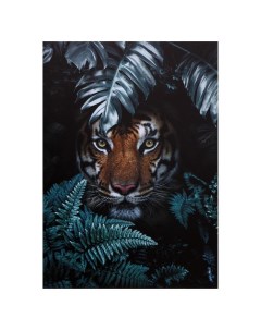 Картина на холсте Тигр в листьях 50х70 см Topposters