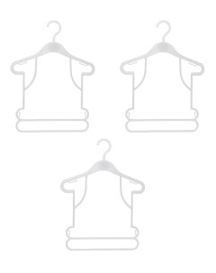 Вешалка для детской одежды ВС 17 255м х 4мм белая набор 3 шт Valexa