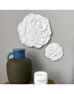 Настенный декор Цветы розы Shine панно набор из 2 шт цвет Белый Фабрика декора i am art
