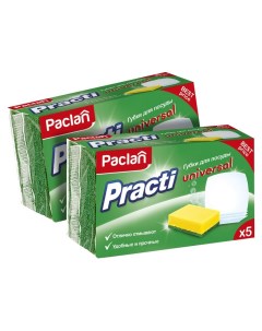 Комплект Practi Universal Губки для посуды 5 шт упак х 2 упак Paclan