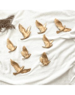 Настенный декор Птица голубь 3d панно набор из 8 шт Фабрика декора I AM ART 2018N Фабрика декора i am art