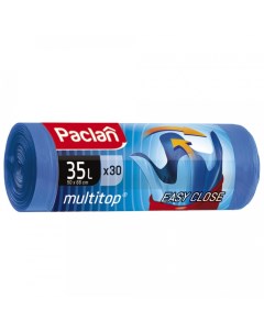 Мешки MULTI TOP для мусора ПНД синий 35 л 30 шт в рулоне Paclan