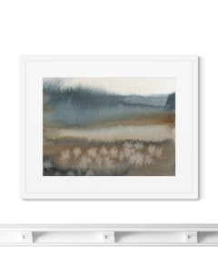 Репродукция картины в раме Symphony of autumn lake in the fog Размер картины 42х52см Картины в квартиру