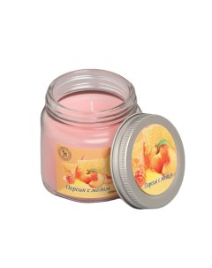 Свеча ароматическая в стекле 6 3см 100мл персик с мёдом Богатство аромата