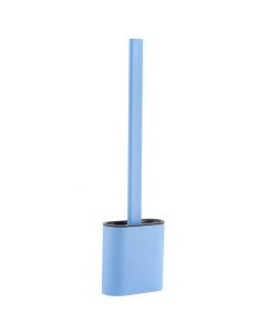 Комплект для туалета ершик подставка силиконовый голубой Dobb&mopp