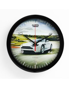 Часы настенные серия Транспорт Спортивное авто плавный ход d 28 см Соломон