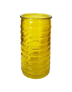Ваза стеклянная 20 см желтая Ninaglass