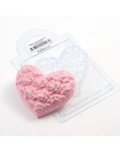 Форма для шоколада пластиковая сердце с розами Anymolds