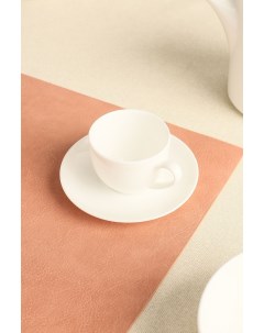 Кофейная чашка с блюдцем 6x7 см белый фарфор 7262965 Coincasa