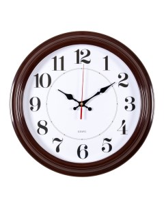 Часы настенные WALLC R85P коричневый белый Бюрократ