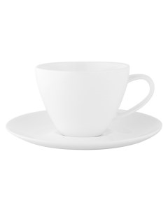Чашка чайная с блюдцем Комбо 200 мл фарфор костяной Mix&match