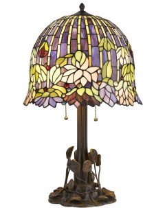 Интерьерная настольная лампа с цветами разноцветная 883 804 02 Velante