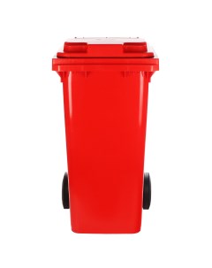 Мусорный контейнер Ай пласт передвижной красный 120 л Iplast