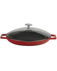 Сковорода для жарки гриля 26 см красного цвета Lava