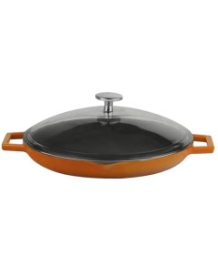 Сковорода для жарки гриля 26 см оранжевого цвета Lava